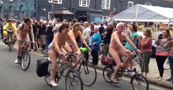 EDL protest in Bristol got well and truly upstaged by naked cyclists